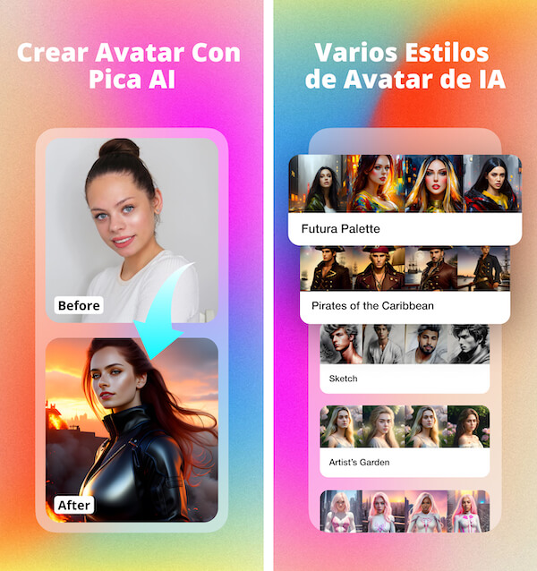Pica AI Avatares Mágicos: crear avatar con foto online gratis
